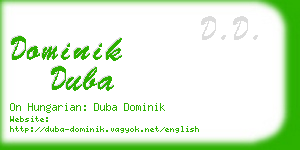 dominik duba business card